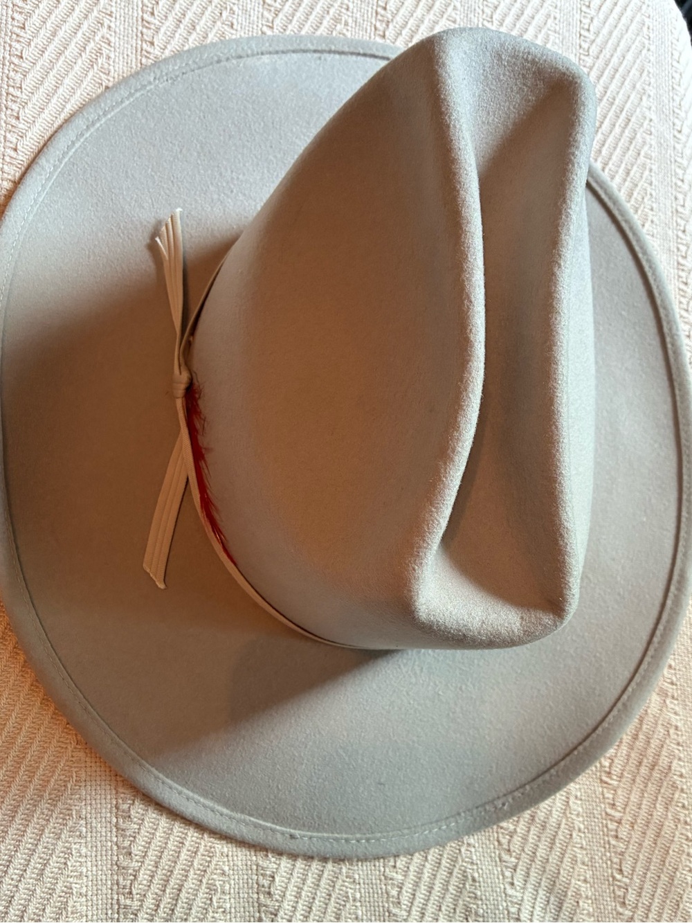Bollman Natural 100% Wool Cowboy Hat Camel, Classic Style, 7 1/4. WPL 5923